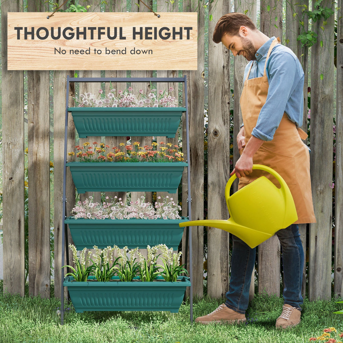 Outsunny 4-Tier Vertical Garden Planter