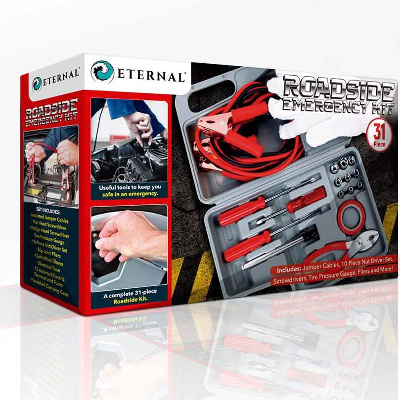Omni Haven 31-Piece Roadside Emergency Tool Kit