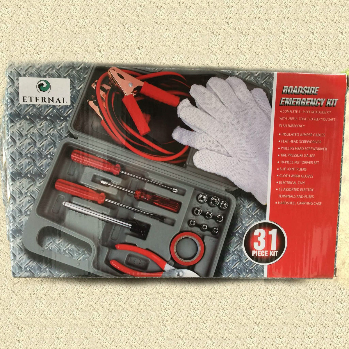 Omni Haven 31-Piece Roadside Emergency Tool Kit