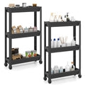 3-Tier Slim Rolling Storage Cart — 2 Pack