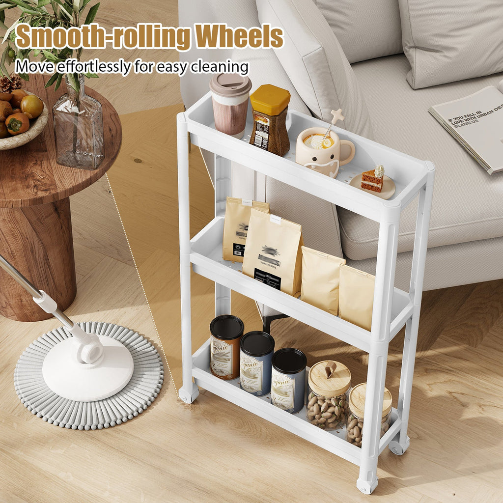 3-Tier Slim Rolling Storage Cart — 2 Pack
