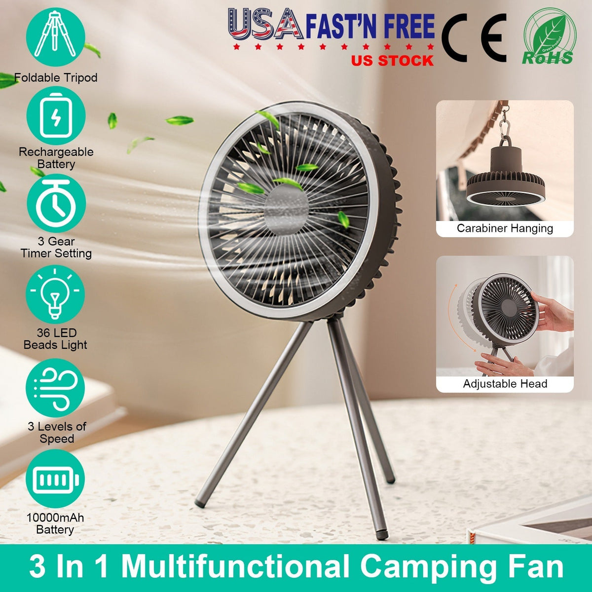 Omni Haven 10,000mAh Camping Fan & Lantern
