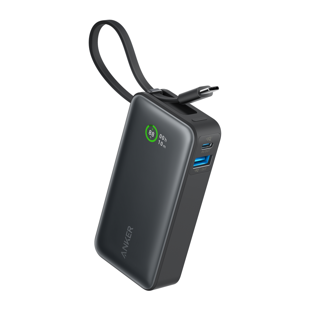 Anker Nano 10K Power Bank | 30W Built-In USB-C Cable