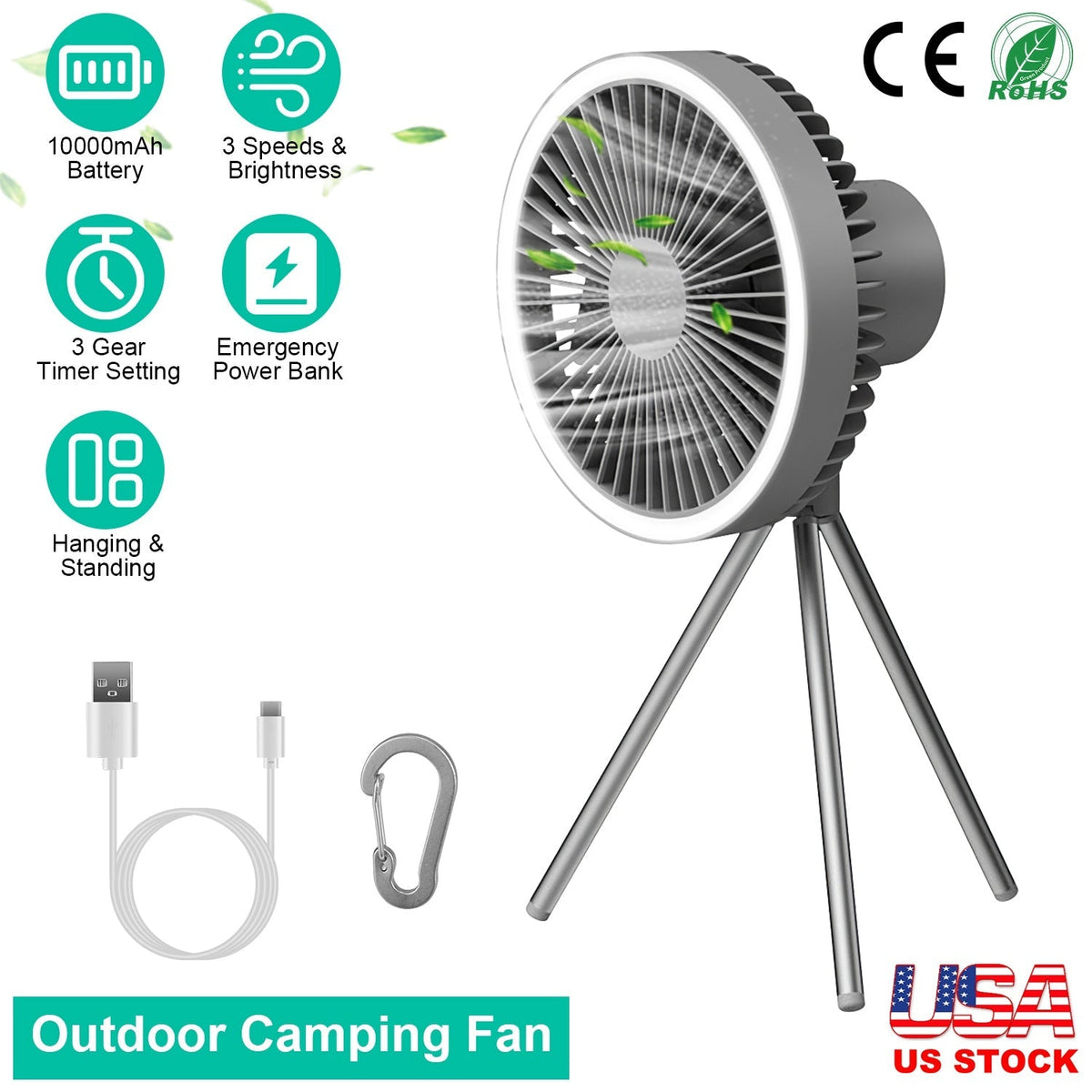 Omni Haven 10,000mAh Camping Fan & Lantern