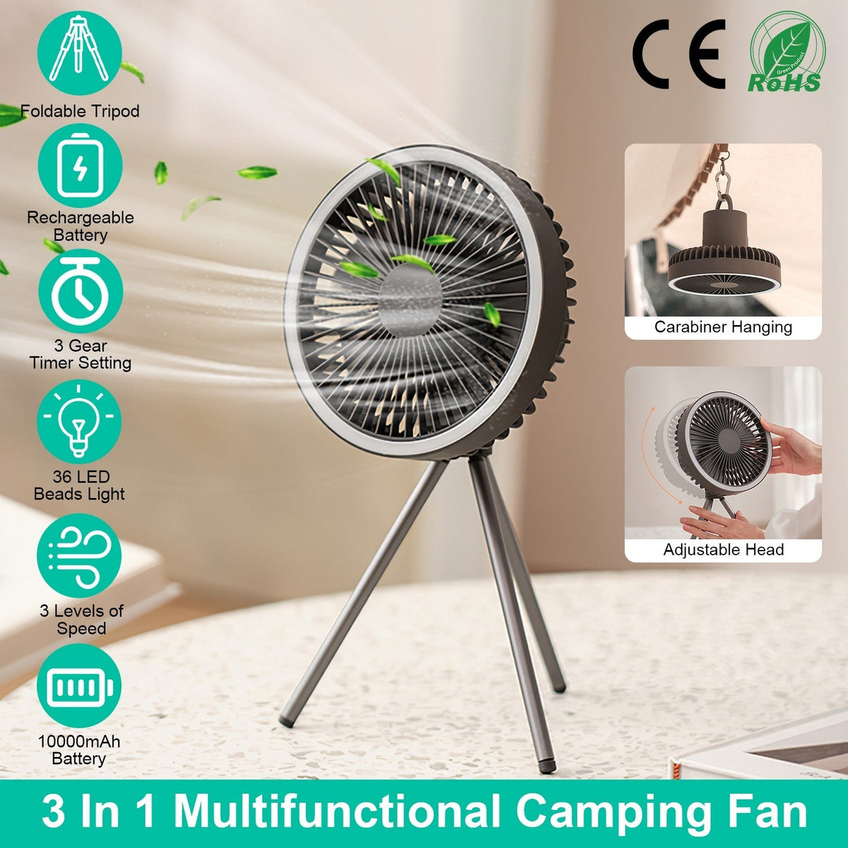 Omni Haven 10,000mAh Camping Fan & Lantern