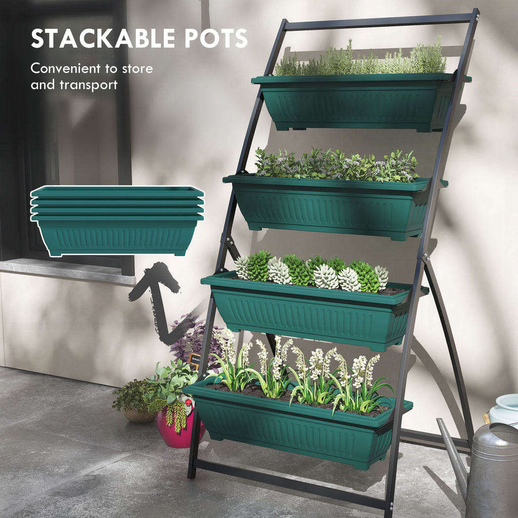 Outsunny 4-Tier Vertical Garden Planter