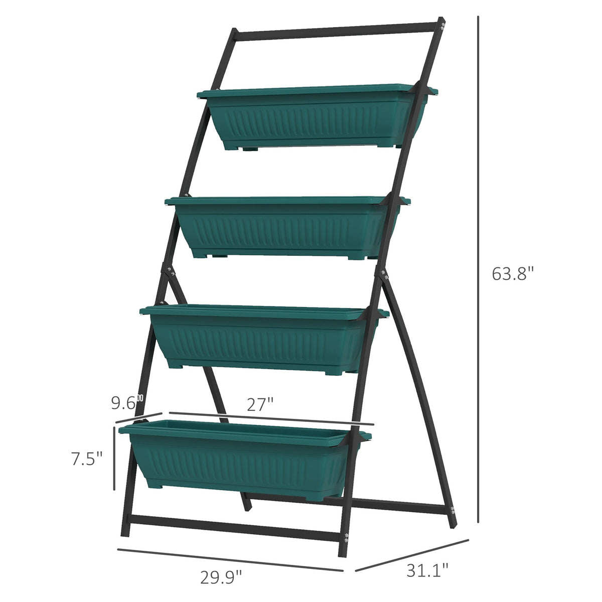 Outsunny 4-Tier Vertical Garden Planter