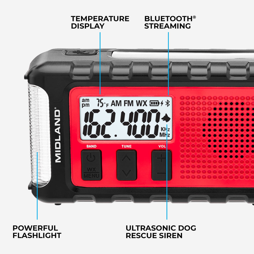 Midland ER310PRO Emergency Crank Radio | 10,000mAh Power Bank