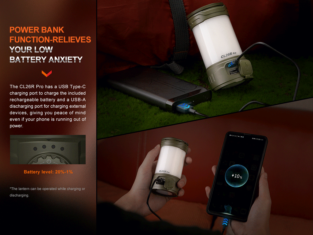 Fenix CL26R PRO Rechargeable Lantern | 650 Lumens