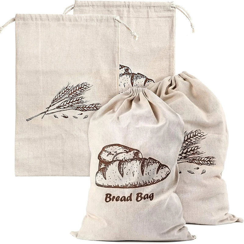 Reusable Breathable Linen Bread Storage Bag
