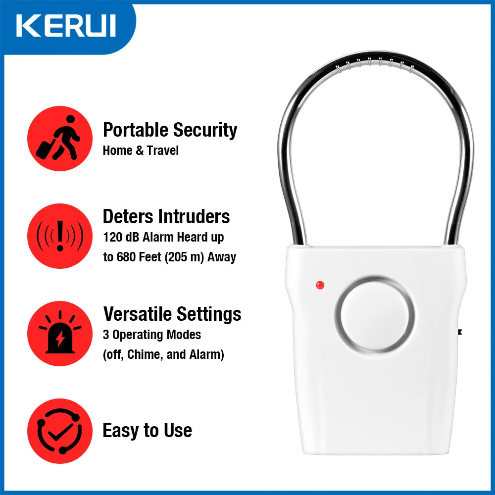 KERUI Portable Door-Handle Vibration Alarm