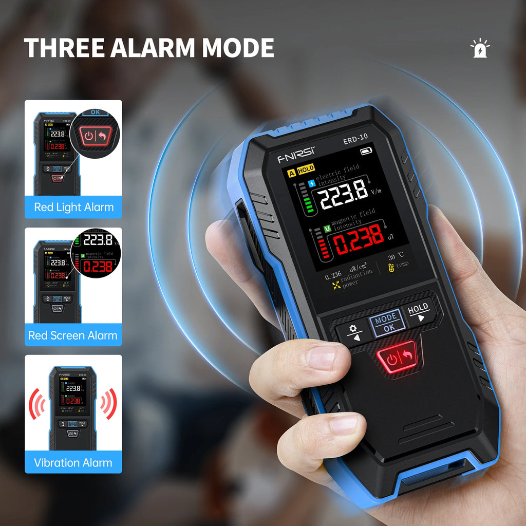 FNIRSI ERD-10 EMF Meter – Electric, Magnetic & RF Field Tester