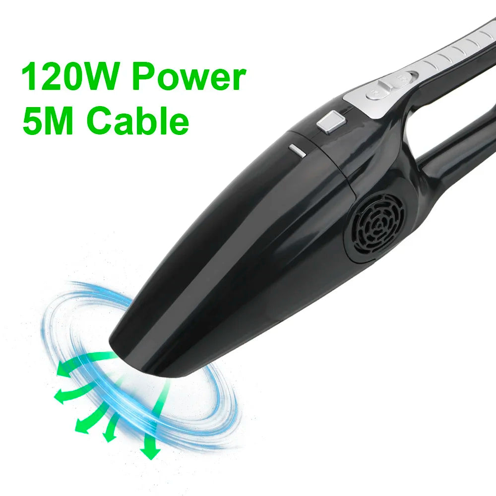 Portable 120W Wet & Dry Car Vacuum Cleaner