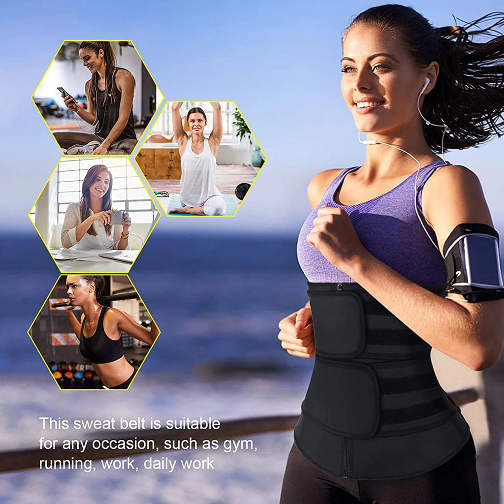 Adjustable Workout Waist Support & Sweat Band