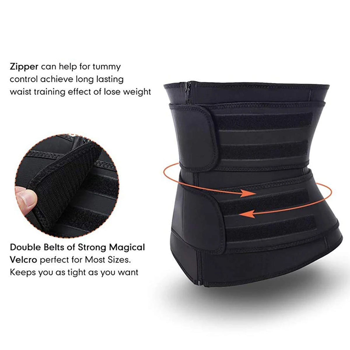 Adjustable Workout Waist Support & Sweat Band