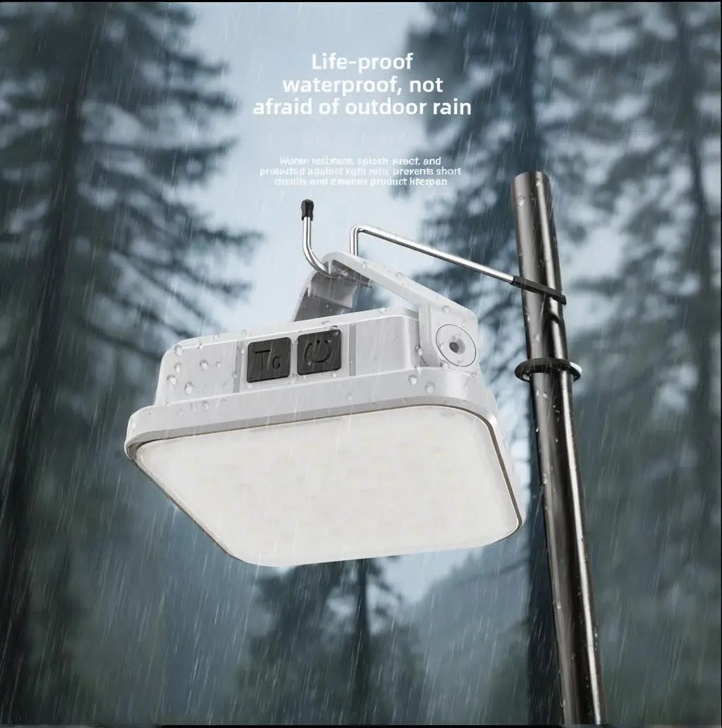 Solar Rechargeable Emergency Camping Lantern with Power Display