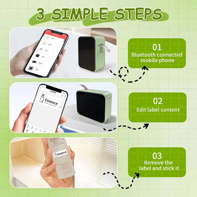 Omni Haven Pocket Bluetooth Thermal Label Maker – Marklife P15