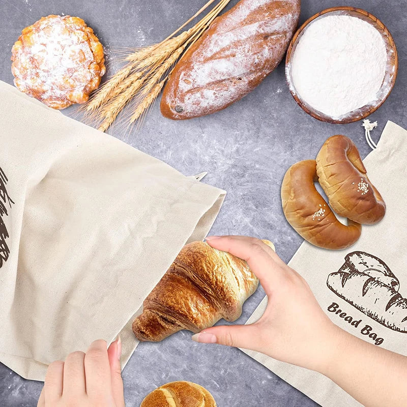 Reusable Breathable Linen Bread Storage Bag