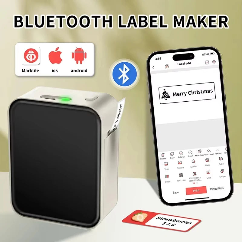 Omni Haven Pocket Bluetooth Thermal Label Maker – Marklife P15