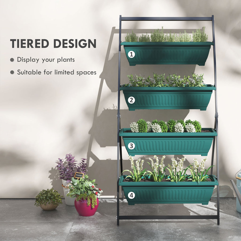 Outsunny 4-Tier Vertical Garden Planter