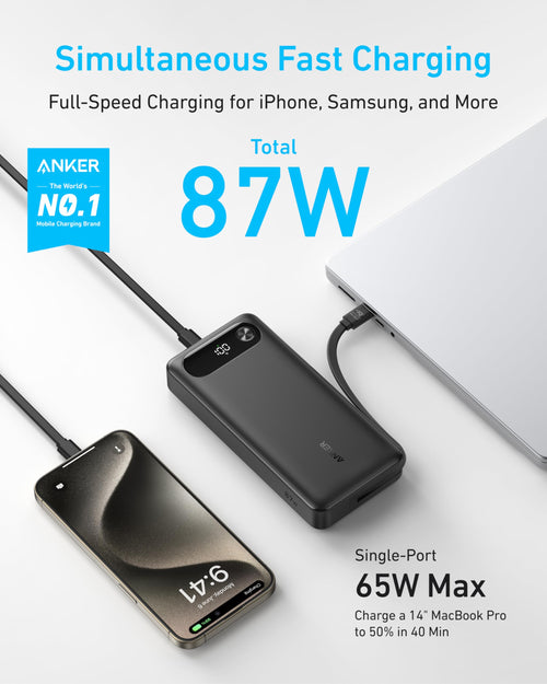 Anker 20K Power Bank | 87W Multi-Device Charging