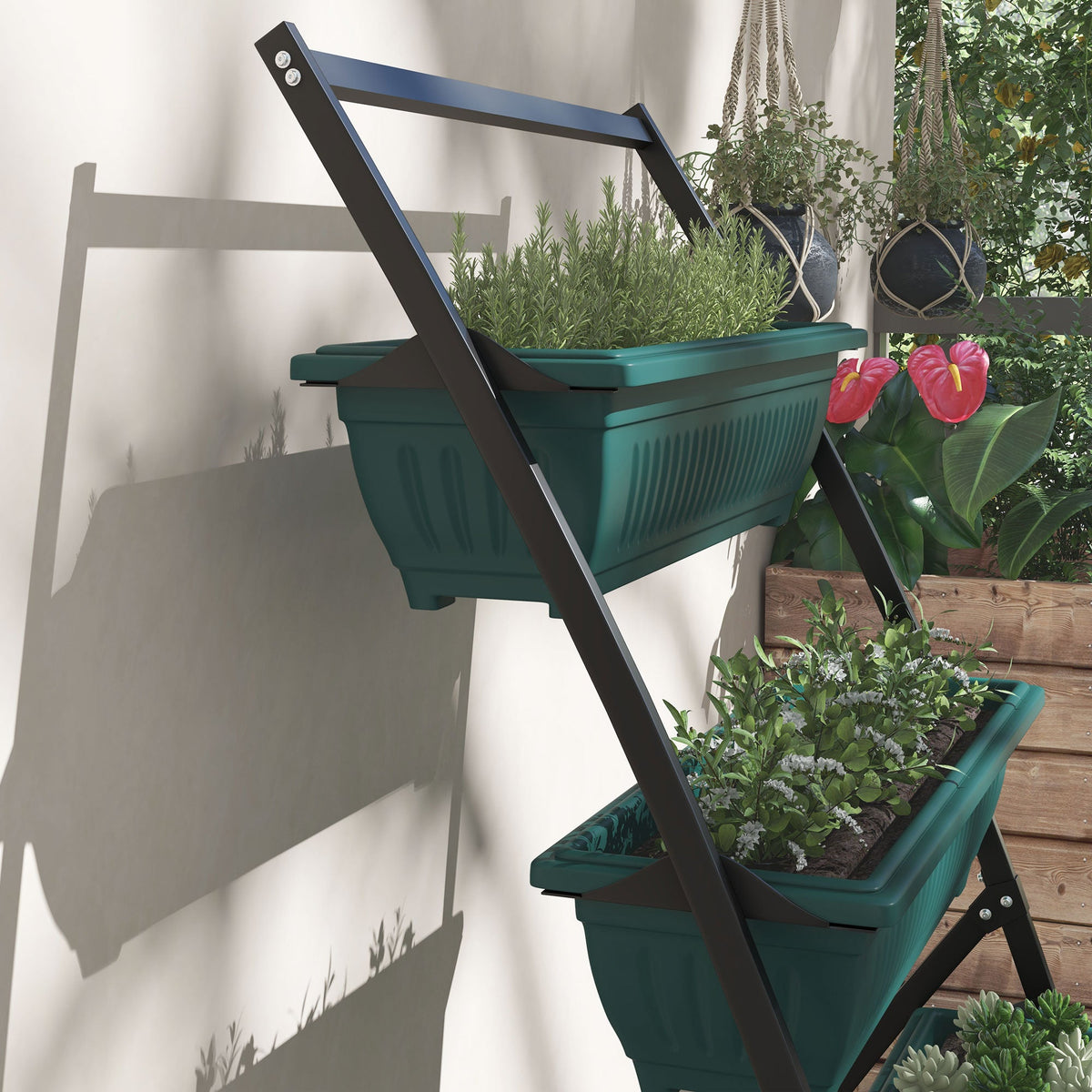 Outsunny 4-Tier Vertical Garden Planter