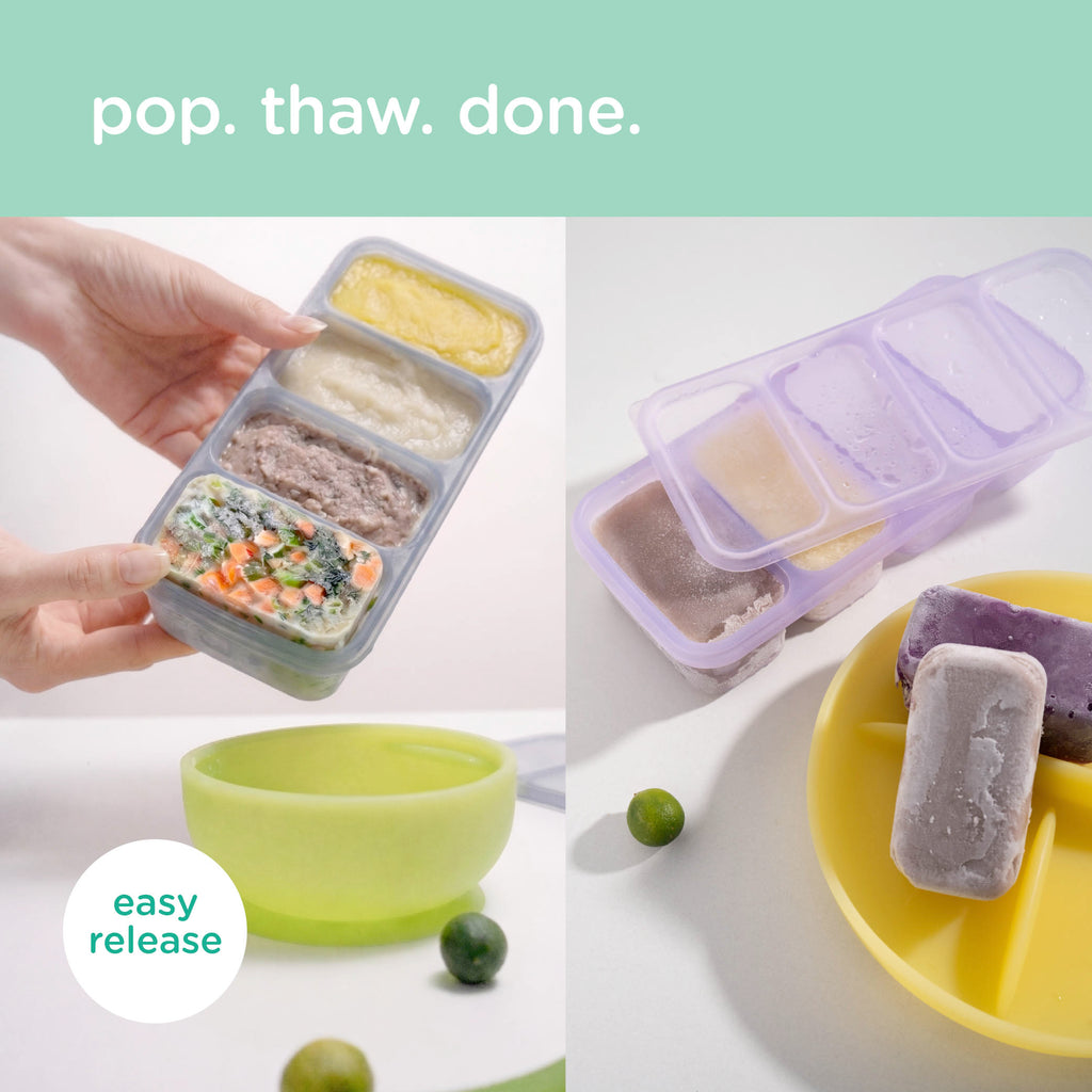 Olababy Silicone Freezer Portion Tray with Lid – ½ Cup