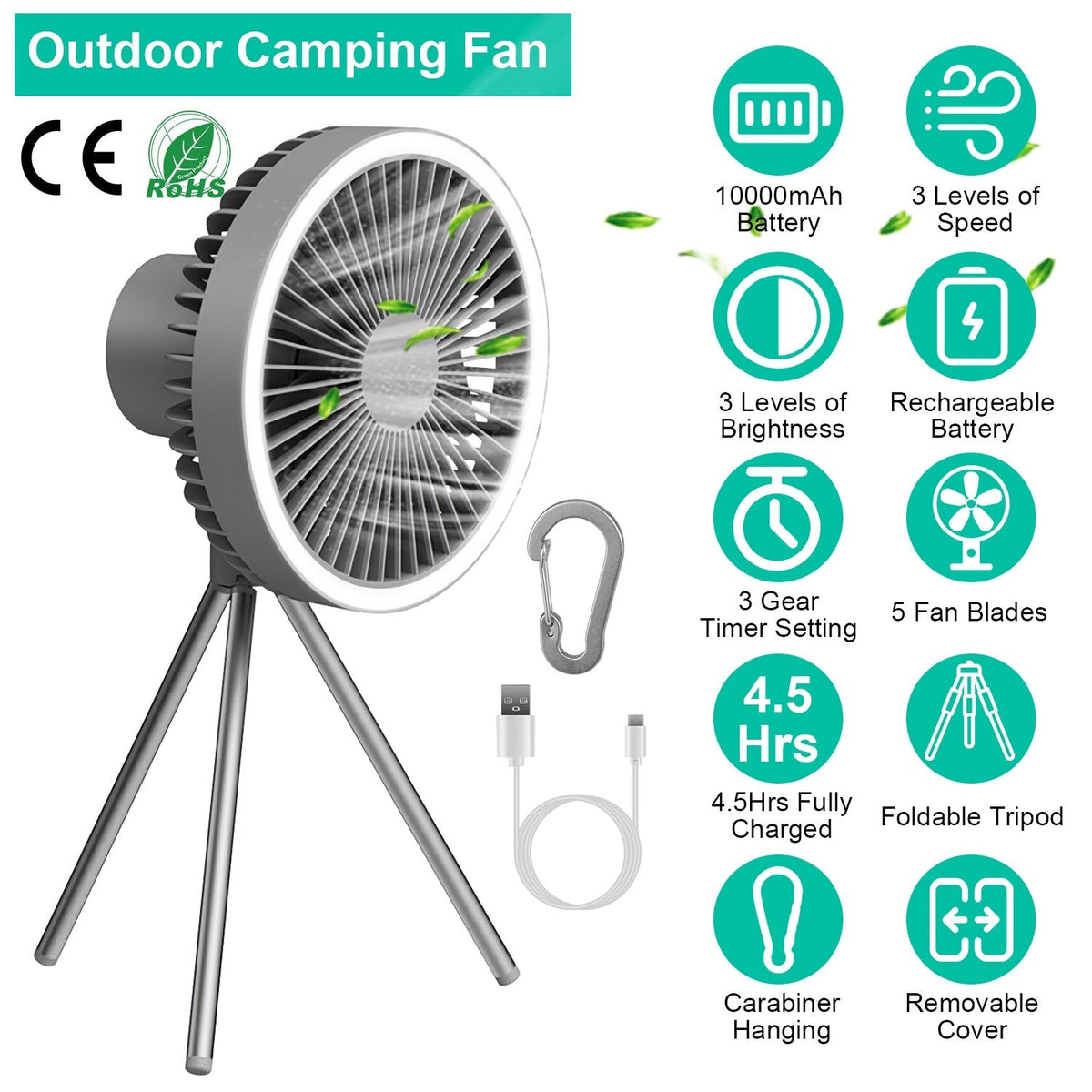 Omni Haven 10,000mAh Camping Fan & Lantern