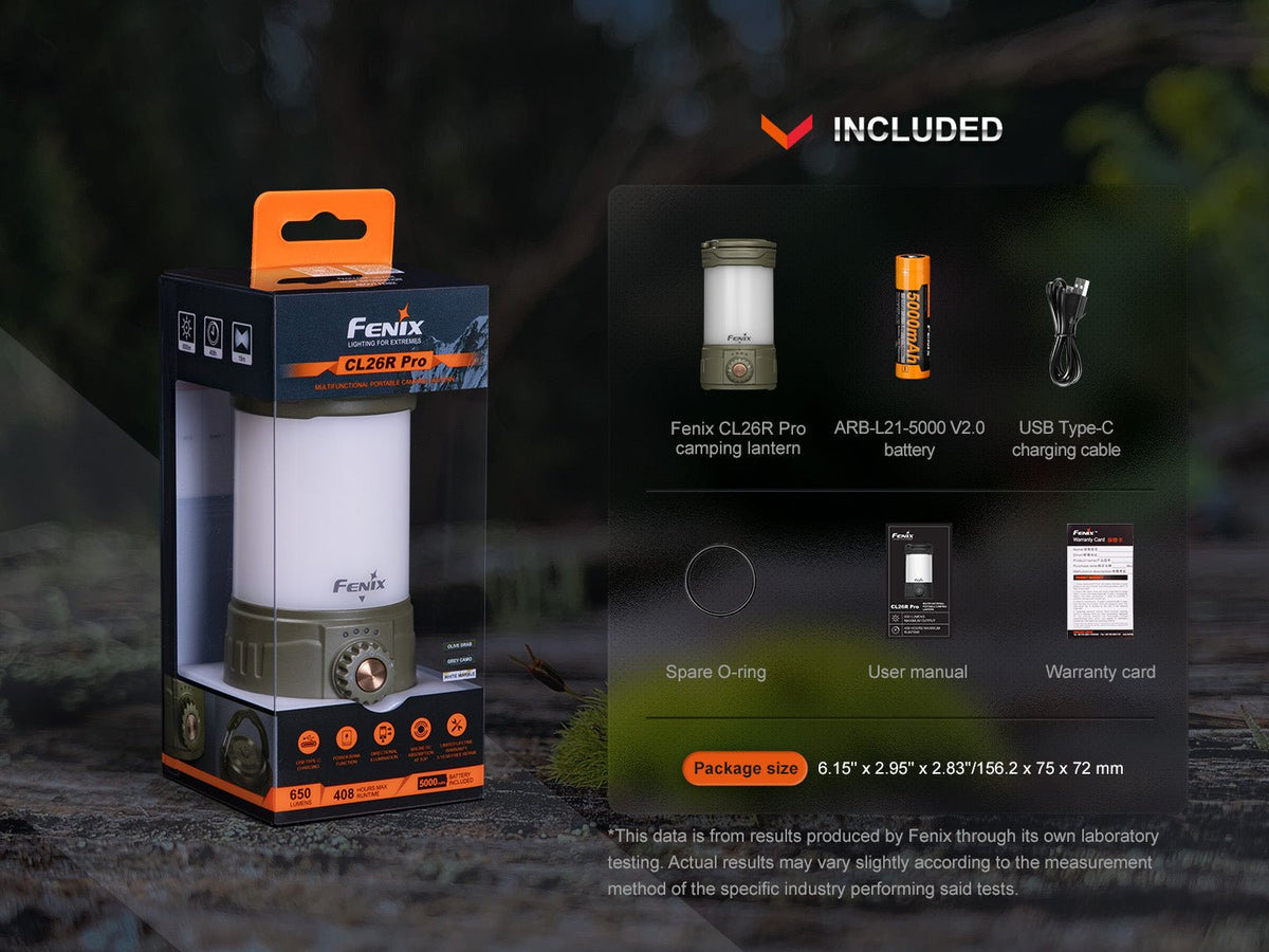 Fenix CL26R PRO Rechargeable Lantern | 650 Lumens