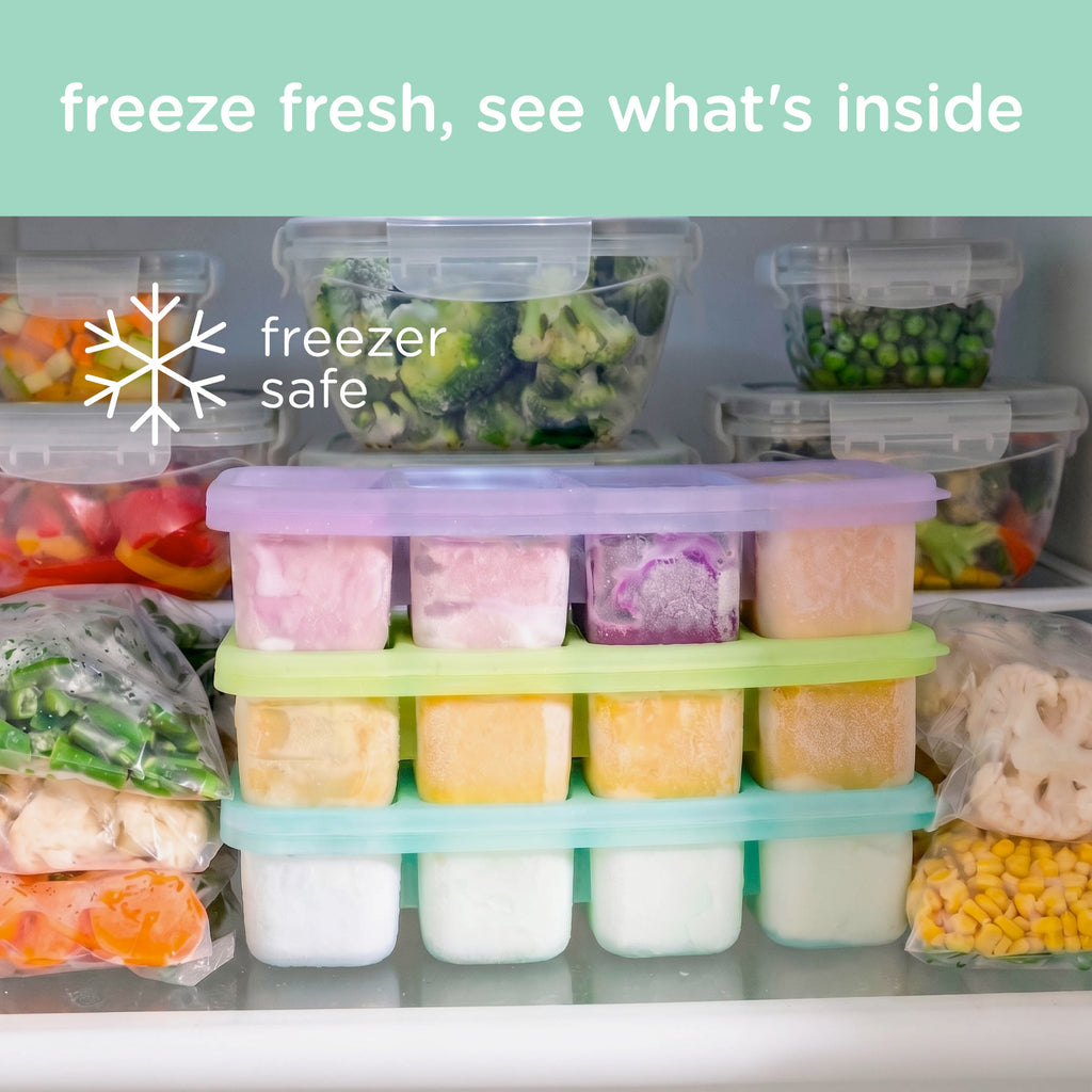 Olababy Silicone Freezer Portion Tray with Lid – ½ Cup